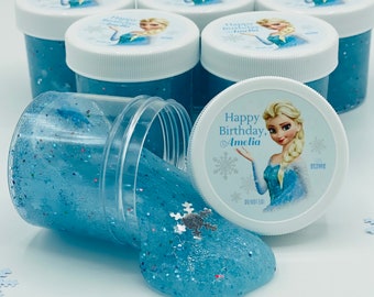 Elsa Frozen Princess Glitter Slime Party Favors (6 Pack)