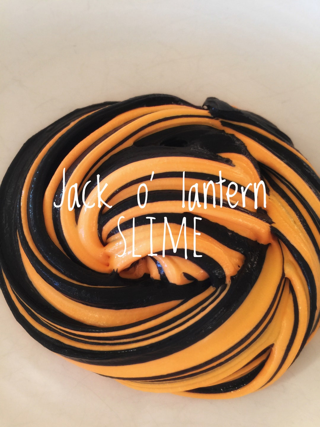 Jack O' Lantern Halloween Swirl Slime Etsy
