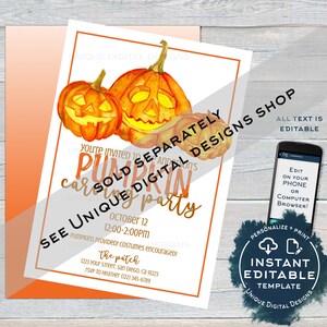 Pie Party Invite, Editable Cocktails and Pie Party Invite, Fall Party Invitation, Customer Appreciation Pumpkin Pie Printable INSTANT ACCESS image 8