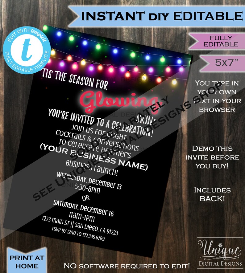 Rodan Fields Invitation Business Launch Party BBL Invite RF Etsy