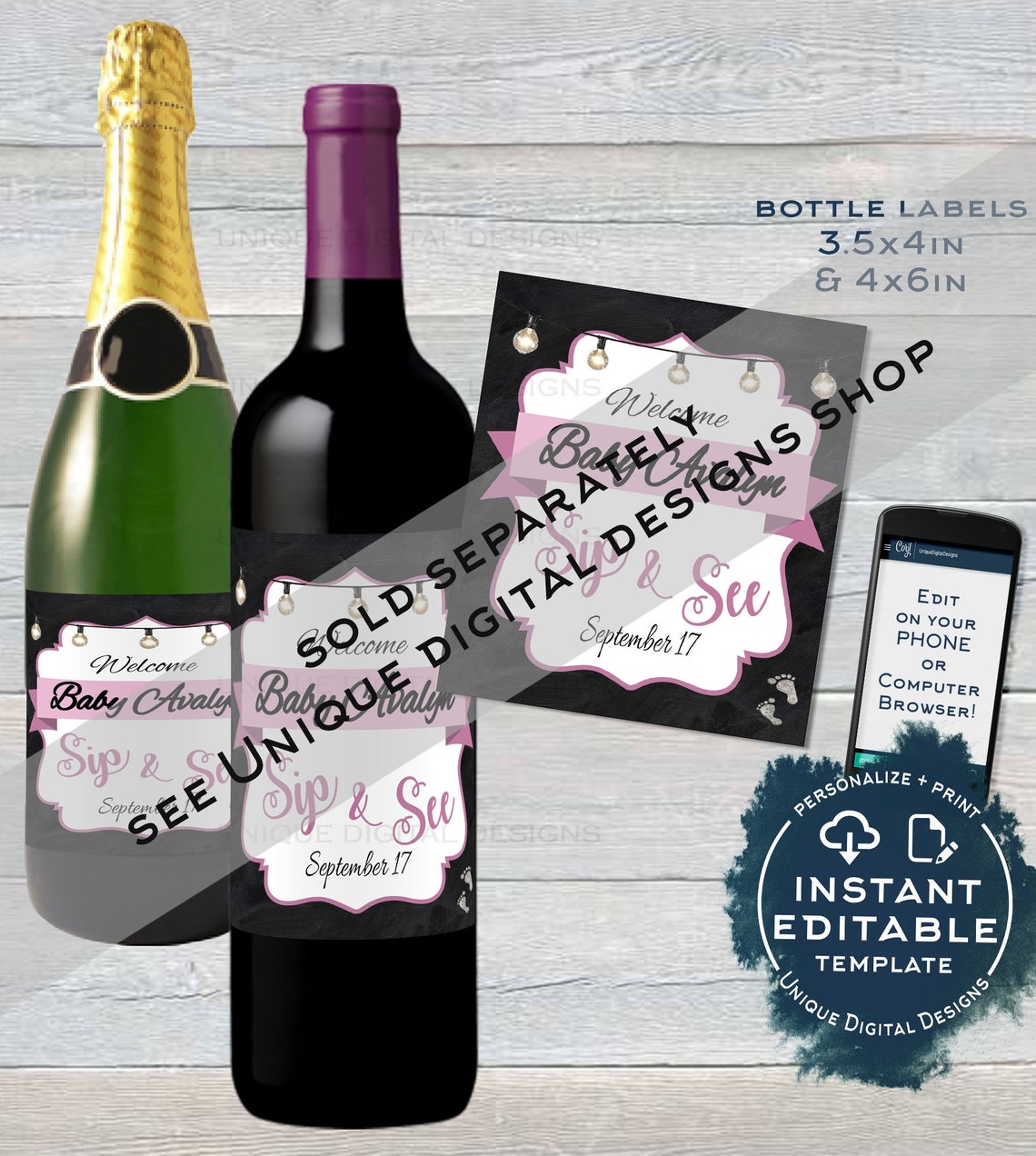 Classic Home Brew Beer Bottle Label Editable Beer Label Etsy