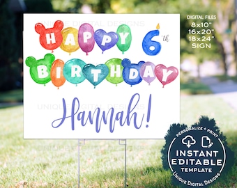 Honk Birthday Yard Sign, Editable Quarantine Parade Drive By Poster, Kids Quarantine Birthday Banner Printable Digital Template INSTANT DIY