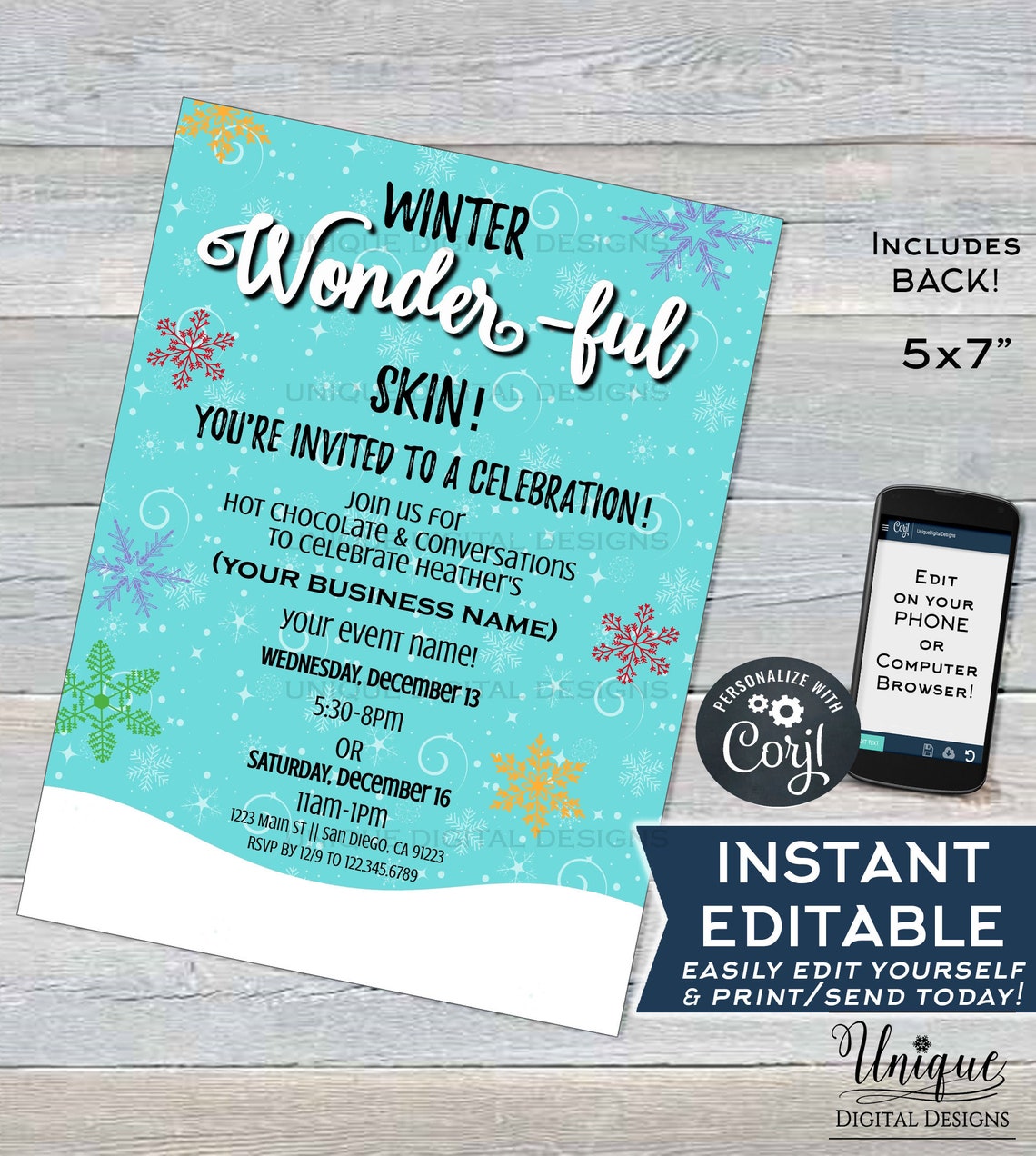 Rodan Invitation Business Launch Party BBL Editable Cocktails Etsy