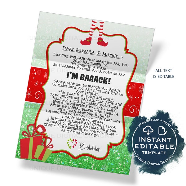 Elf Quarantine Letter - Etsy