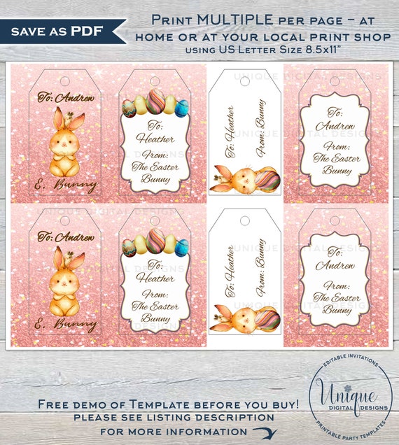 Lettera del coniglietto pasquale lettera modificabile dal ...