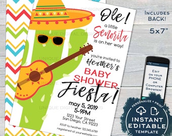 Taco Bout A Baby – Fiesta-Einladungskarten Mit Lama-Design, 20 Stück Inkl. Umschläge