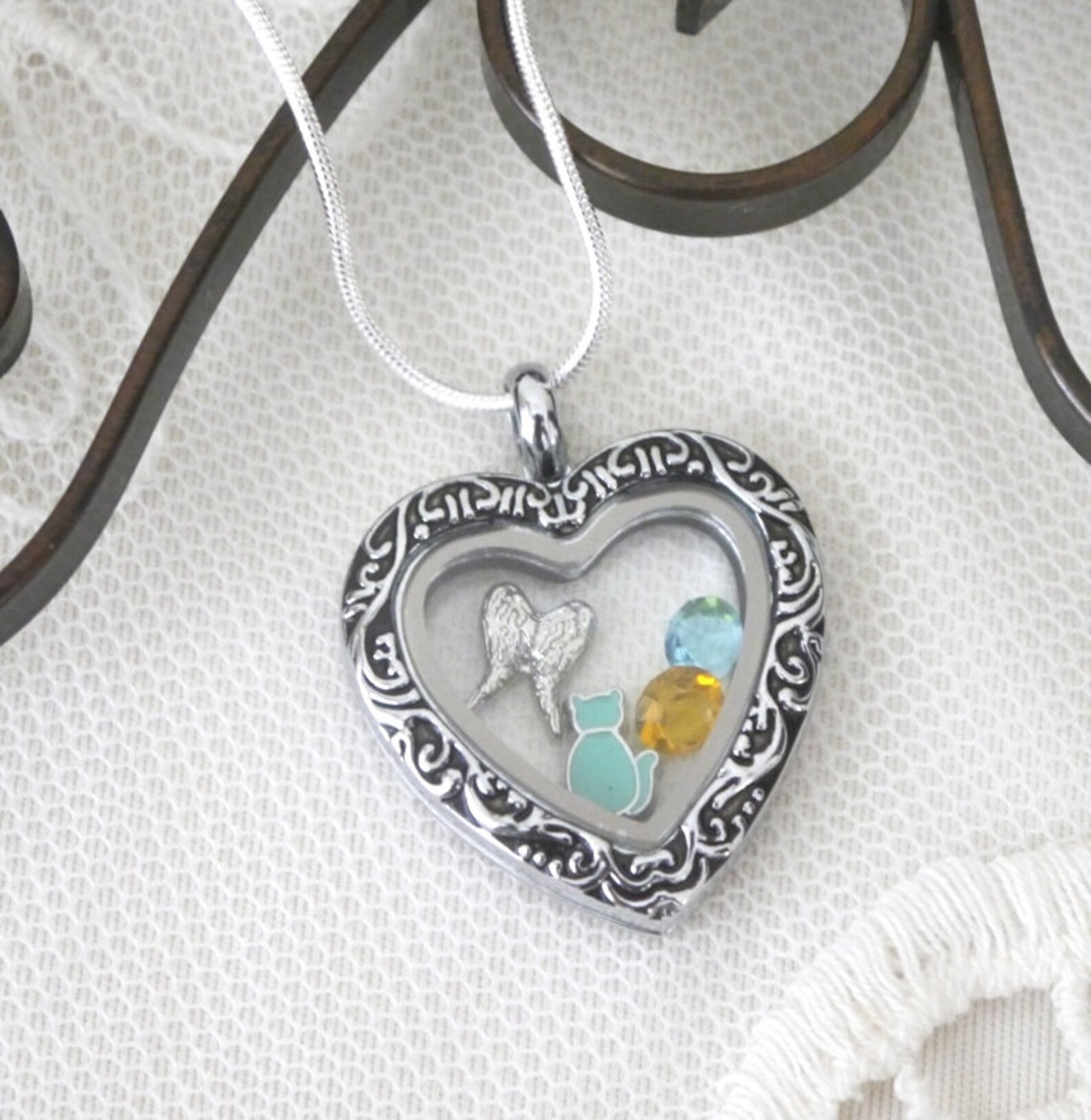 Cat Memorial Necklace Loss of Cat Gifts Cat Remembrance Etsy