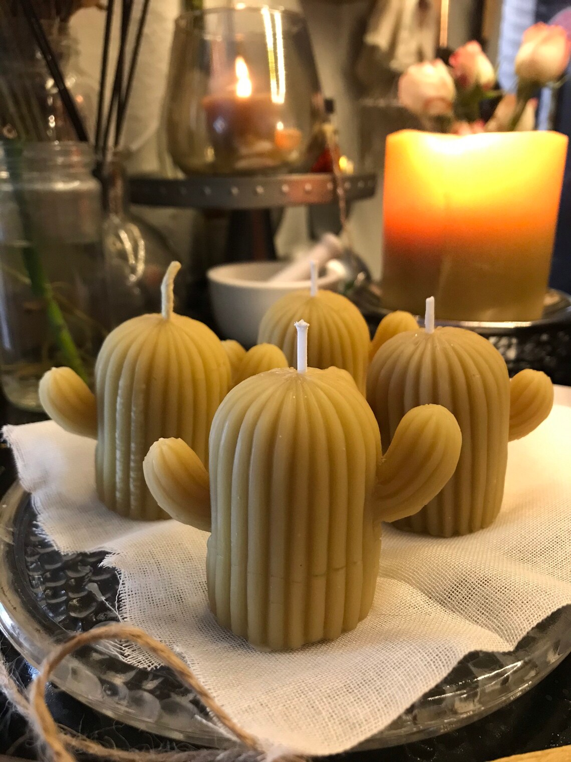 Cactus Votive Candle Cactus Southwestern Candle Desert Etsy