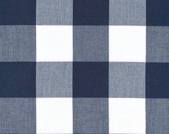 2" Navy Gingham Fabric - Carolina Cotton Quilt & Apparel Fabric