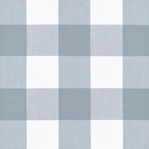 Platinum 2&quot; Gingham Fabric - 100% COTTON Fabric, Large Check Fabric, Gray Buffalo Check Fabric, Carolina Gingham - Robert Kaufman C23