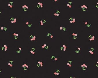 Pink Cherry Print Cotton Fabric - Riley Blake Cloudburst - Quilting & Sewing