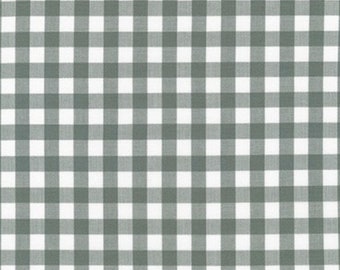 Gray Gingham Fabric - Cotton Quilting Fabric by Robert Kaufman