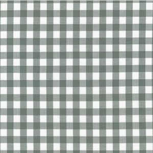 May include: A white and gray gingham fabric with a repeating pattern of squares. The fabric is shown with a ruler for scale.