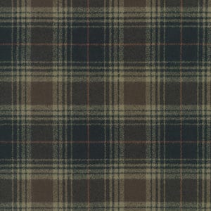 Coffee Plaid Flannel Fabric – Mammoth Flannel Cotton – Dark Brown Quilting & Apparel Material