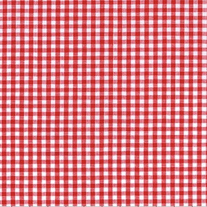 1/8&quot; Vichy rouge et blanc - tissu courtepointe en coton, tissu pour habillement - cramoisi de Carolina Vichy par Robert Kaufman C6