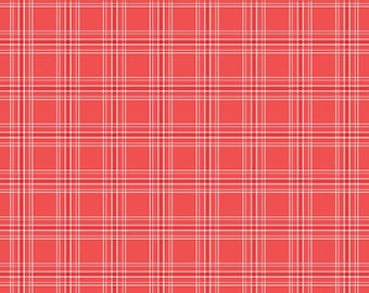Red and White Plaid Cotton Fabric - Riley Blake Designs