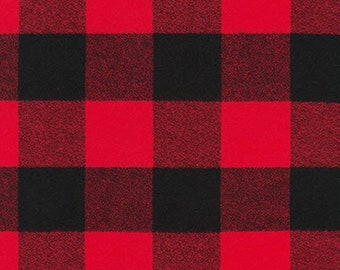 2" Red Buffalo Check Flannel Fabric – Robert Kaufman Mammoth Plaid