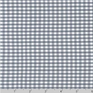 Silver/ Grey 1/8&quot; Gingham COTTON - Carolina Gingham by Robert Kaufman - Gray Gingham Fabric, Quilting Fabric, Apparel Fabric, C23b
