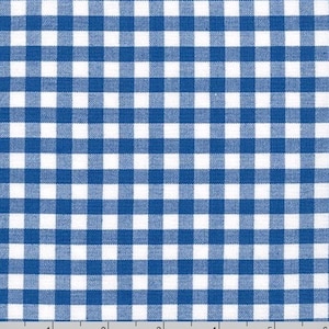 1/4 Zoll Royal Blau Gingham Stoff - 100% BAUMWOLLE Stoff, Quilting Baumwollstoff, Bekleidungsstoff - Carolina Gingham von Robert Kaufman C23