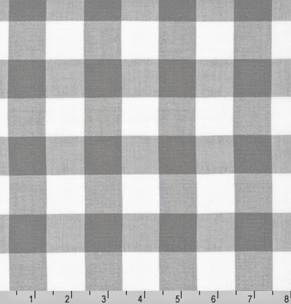Grey 1 Inch Gingham Fabric 100% Cotton Fabric, Quality Quilting Fabric and  Apparel Fabric Carolina Gingham From Robert Kaufman C32 