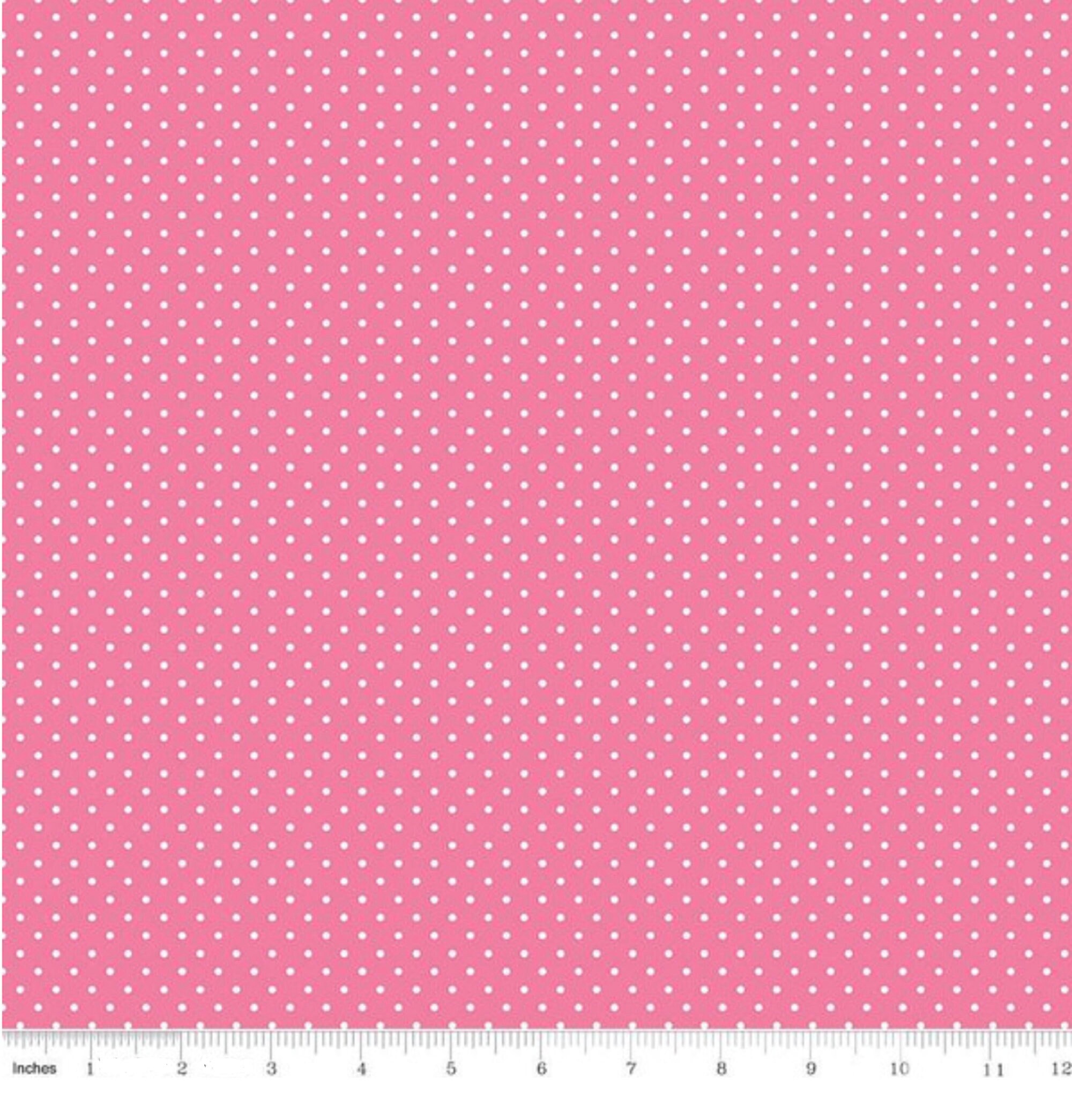 Hot Pink Swiss Dot Fabric - Swiss Dot Material, 100% COTTON Fabric, Quality Quilting Fabric and Apparel Fabric by Riley Blake Designs