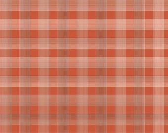 Red Pinstripe Plaid Cotton Fabric: Quilting & Apparel, J. Wecker Frisch