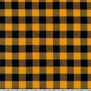 Yellow and Black FLANNEL Fabric - Mammoth FLANNEL Fabric from Robert Kaufman