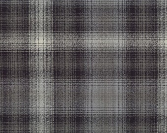 Grey Plaid FLANNEL Fabric - COTTON Flannel Fabric- Mammoth Flannel from Robert Kaufman Fabrics -  Quilting Fabric and Apparel Fabric