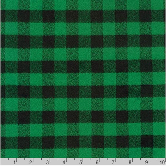 Choice Fabrics Buffalo Plaid Fabric - Green