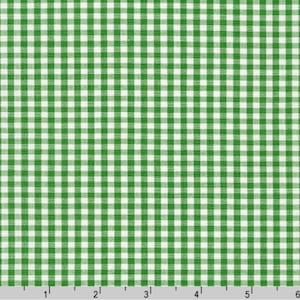 1/8&quot; Kelly Gingham Fabric - 100% COTTON Fabric, Green Gingham, QUILTING Fabric, Apparel Fabric, Carolina Gingham from Robert Kaufman C23