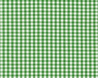 1/8&quot; Kelly Gingham Fabric - 100% COTTON Fabric, Green Gingham, QUILTING Fabric, Apparel Fabric, Carolina Gingham from Robert Kaufman C23