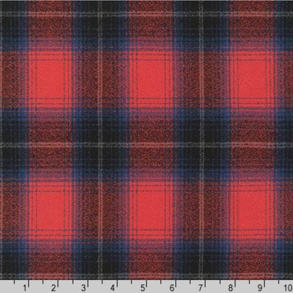 AMERICANA from Mammoth Flannel - Robert Kaufman FLANNEL - Quality COTTON Flannel Fabric, Plaid Material, Apparel Fabric and Quilt Fabric