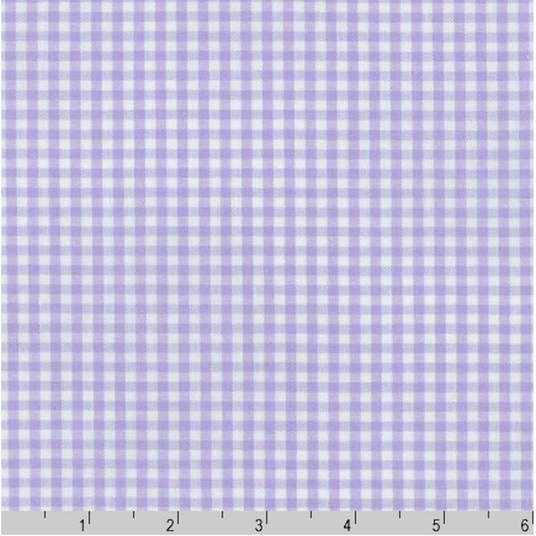 Lavender 1/8 inch Gingham Fabric - 100% COTTON Fabric - Carolina Gingham by Robert Kaufman, (Choose Your Cut Size) C23b