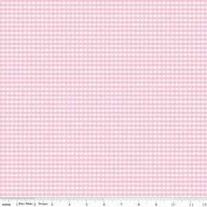 1/8 inch Baby Pink Gingham Fabric from Riley Blake Designs - COTTON Quilting Fabric and Apparel Fabric, Small Gingham, Baby Fabric C3