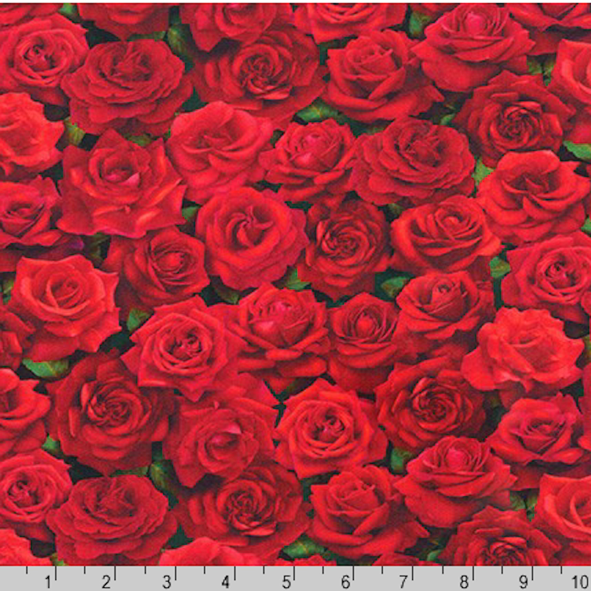 Red Rose Fabric Designer Fabric 100 COTTON Fabric Etsy