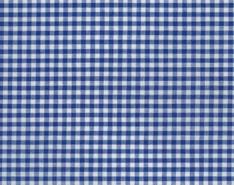 1/8" Royal Blue Gingham Fabric - Carolina Cotton by Robert Kaufman