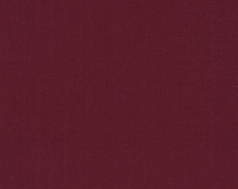 Burgundy COTTON Fabric - Kona Cotton from Robert Kaufman Fabrics - 100% COTTON Fabric by the Yard or Select Length, Quilting Material, C4