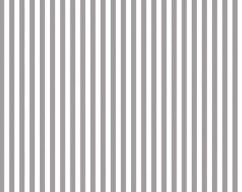1/4 Inch Gray and White Striped Cotton Fabric - Riley Blake Quilting Fabric