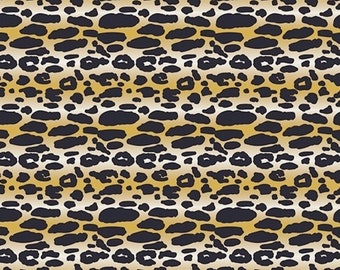 Leopard Print Jersey Knit Fabric - Cotton Spandex Stretch Fabric by the Yard