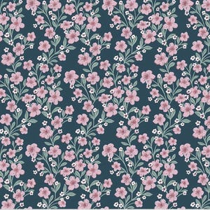 Buds & Butterflies Trailing Bliss - 100% COTTON Fabric - Riley Blake Floral Cotton – Lavender Purple Flowers – Quilting Cotton by the Yard