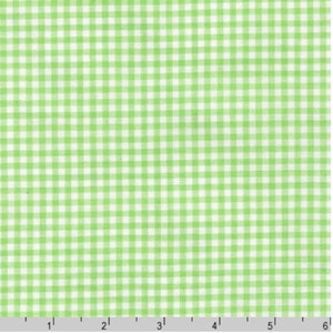 Sweet Pea Green Small Woven Gingham Fabric - 1/8 inch Carolina Gingham - Robert Kaufman Fabrics- Cotton Quilting Fabric -Apparel Fabric C23b