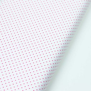 Hot Pink Swiss Dot on White – Riley Blake Fabric | 100% Cotton Polka Dot Fabric for Quilting & Apparel