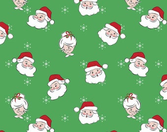 Santa Claus Lane - Main Green - Riley Blake Designs - 100% COTTON, Christmas Fabric, Quilting Cotton C15