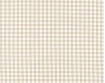 Sand 1/8&quot; Gingham Fabric - 100% COTTON Fabric - Carolina Gingham by Robert Kaufman - Small Gingham Fabric,  (Choose Your Cut Size) C32