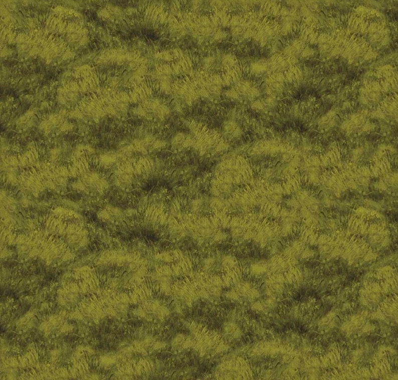 Grass Fabric Cotton Fabric by the Yard Green Grass Fabric 100 Etsy
