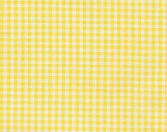 1/8" Yellow Caroline Gingham Cotton Fabric - Robert Kaufman Fabrics - 100% COTTON Fabric, Quilting Fabric by the Yard or Select Length
