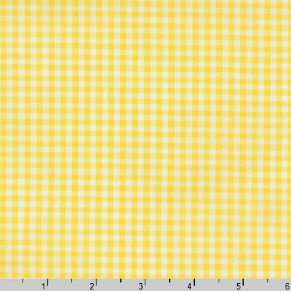 1/8" Yellow Carolina Gingham Cotton Fabric: Robert Kaufman Quilting Material
