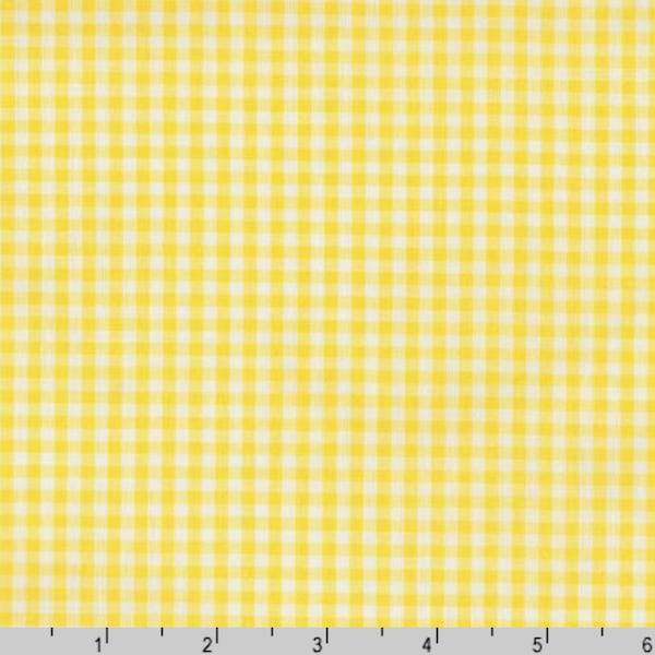 1/8" Yellow Caroline Gingham Cotton Fabric - Robert Kaufman Fabrics - 100% COTTON Fabric, Quilting Fabric by the Yard or Select Length