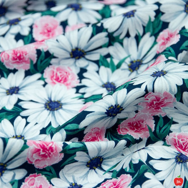 Floral Jersey Fabric Etsy