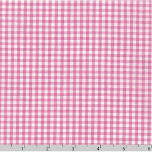 Candy Pink 1/8 Zoll Gingham Stoff - 100% Baumwolle, Quilting Stoff und Bekleidungsstoff - Carolina Gingham von Robert Kaufman C6
